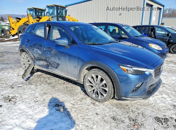 JM1DKFD74K0425570 2019 MAZDA CX-3 Синий Передняя правая четверть