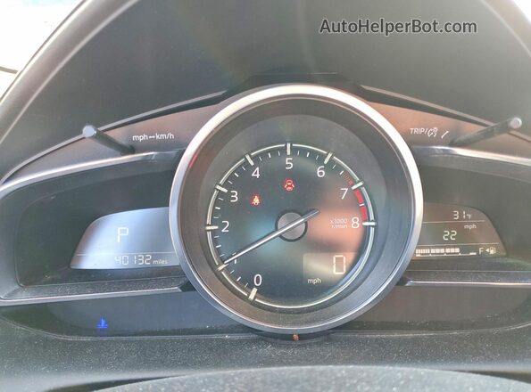 JM1DKFD74K0425570 2019 MAZDA CX-3 Синий Вид щитка приборов