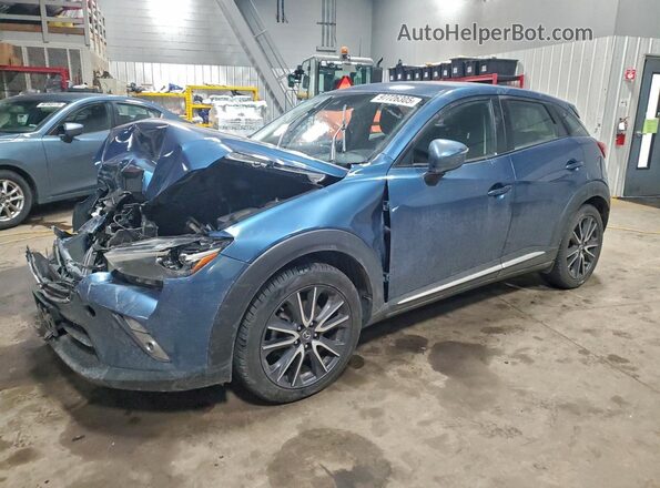 JM1DKFD77J0309875 2018 MAZDA CX-3 Синий Передняя левая четверть