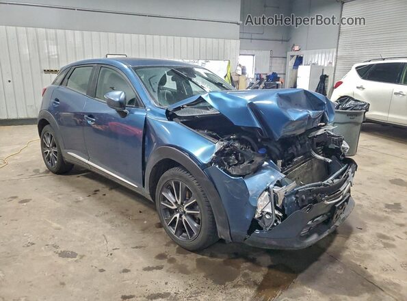JM1DKFD77J0309875 2018 MAZDA CX-3 Синий Передняя правая четверть