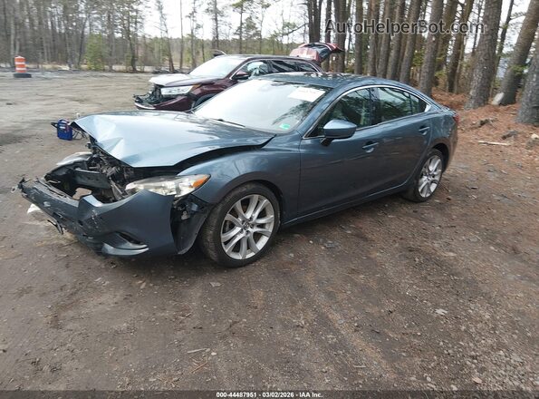 JM1GL1V52H1153985 2017 MAZDA 6 Синий Передняя левая четверть