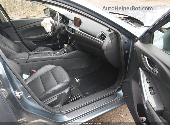 JM1GL1V52H1153985 2017 MAZDA 6 Синий Вид салона спереди