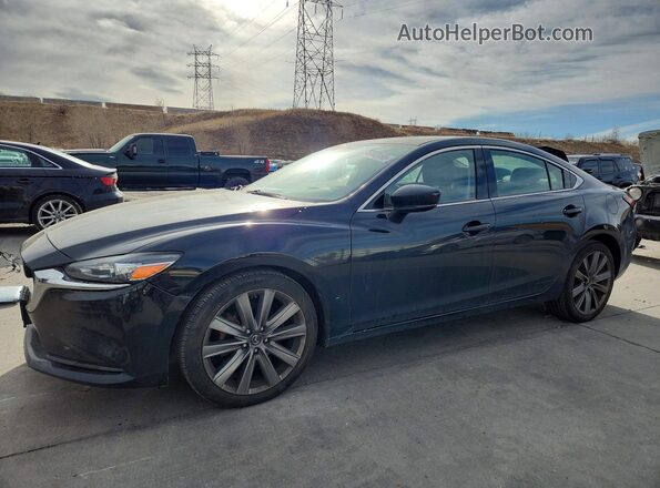 JM1GL1VM8K1503716 2019 MAZDA 6 Черный Передняя левая четверть
