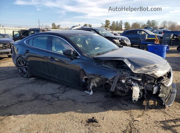 JM1GL1W56H1138291 2017 MAZDA 6 Черный Передняя правая четверть