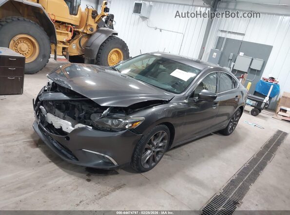 JM1GL1W59H1121713 2017 MAZDA 6 Серый Передняя левая четверть