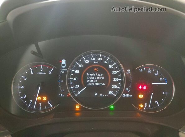 JM1GL1WY6K1504283 2019 MAZDA 6 Синий Вид щитка приборов