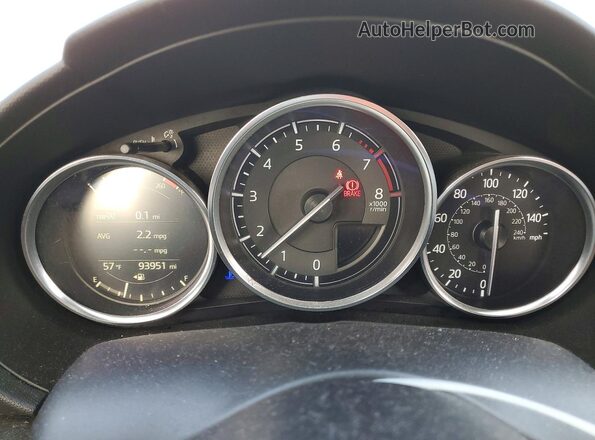 JM1NDAL78H0103221 2017 MAZDA MX-5 Белый Вид щитка приборов