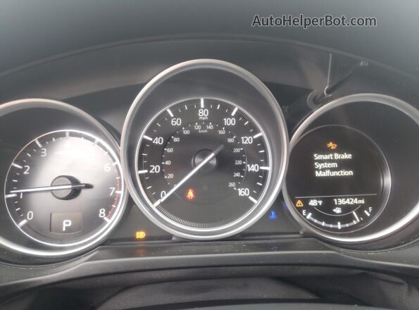 JM3KFABM3K0638072 2019 MAZDA CX-5 White ხელსაწყოთა პანელის ხედი