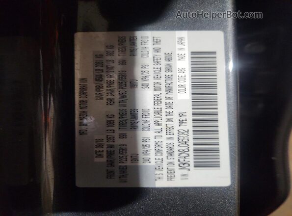 JM3KFACM8J0469082 2018 MAZDA CX-5 Gray Widok naklejki z numerem VIN