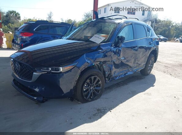 JM3KFBCM3S0790857 2025 MAZDA CX-5 Blue წინა მარცხენა ხედი სამი მეოთხედიდან