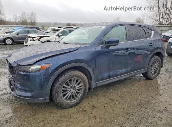 JM3KFBCM9K0646987 2019 MAZDA CX-5 Blue Առջևի ձախ երեք քառորդ տեսարան
