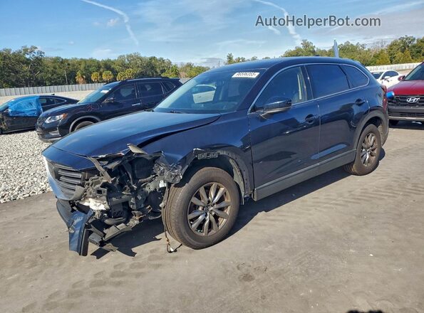 JM3TCACYXJ0218547 2018 MAZDA CX-9 Синий Передняя левая четверть