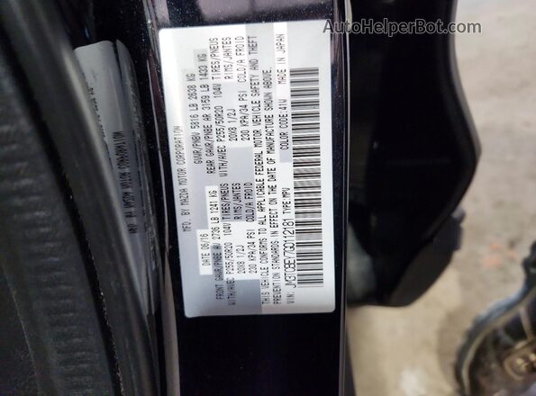 JM3TCBEY7G0112181 2016 MAZDA CX-9 Угольный Вид наклейки с VIN-кодом