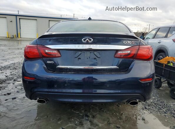 JN1BY1AR5JM220901 2018 INFINITI Q70 Синий Вид сзади