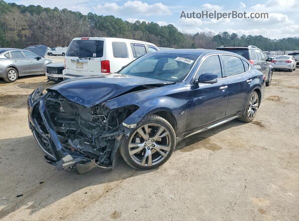 JN1BY1PRXHM210141 2017 INFINITI Q70L Синий Передняя левая четверть