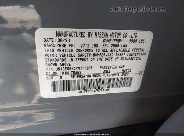 JN1CF0BB4PM711295 2023 NISSAN ARIYA Серый Вид подкапотного пространства