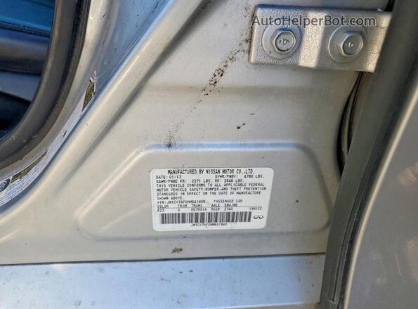 JN1CV7AP0HM641840 2017 INFINITI Q50 Silver Engine compartment view