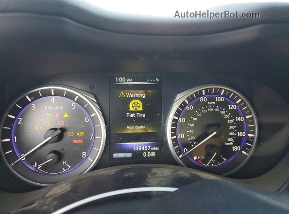 JN1CV7AP0HM641840 2017 INFINITI Q50 Silver Instrument cluster view