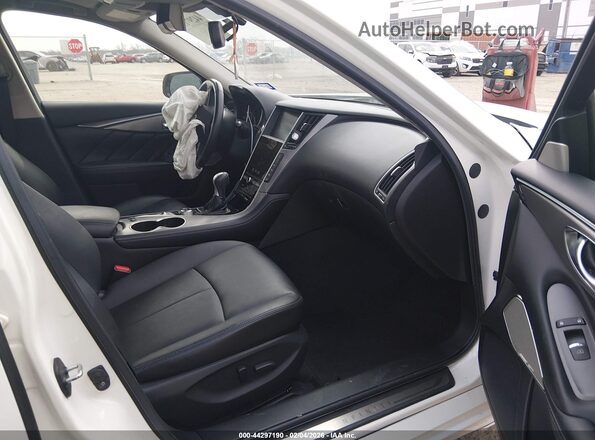 JN1CV7AR8HM681116 2017 INFINITI Q50 Белый Вид салона спереди