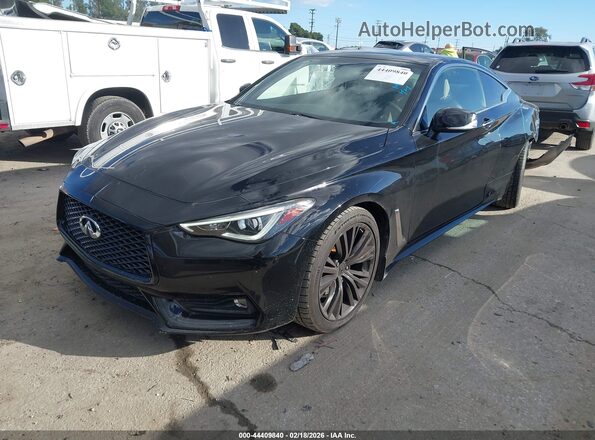 JN1CV7EK1JM200352 2018 INFINITI Q60 Black Vista tres cuartos delantera izquierda