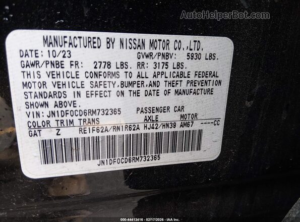 JN1DF0CD6RM732365 2024 NISSAN ARIYA Black Вид підкапотного простору
