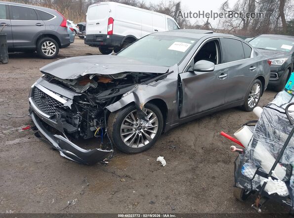 JN1EV7AP6KM516437 2019 INFINITI Q50 Серый Передняя левая четверть