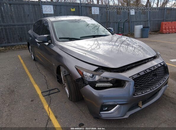 JN1EV7APXKM511936 2019 INFINITI Q50 Серый Передняя правая четверть