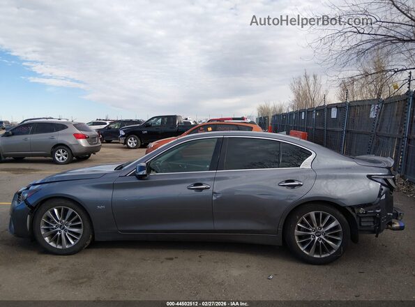 JN1EV7APXKM511936 2019 INFINITI Q50 Серый Вид задней части салона