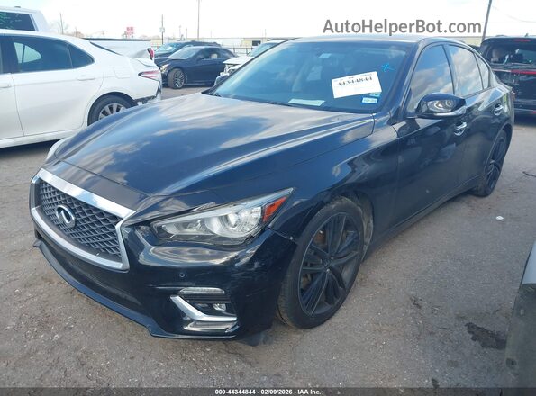 JN1EV7AR1JM445695 2018 INFINITI Q50 Черный Передняя левая четверть