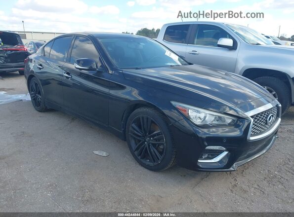 JN1EV7AR1JM445695 2018 INFINITI Q50 Черный Передняя правая четверть