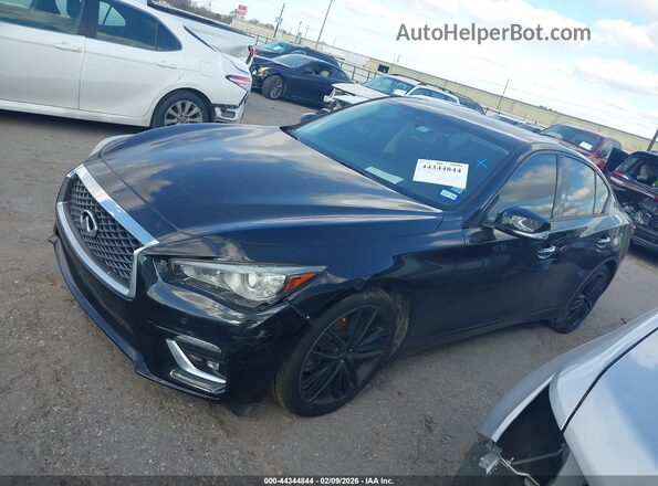 JN1EV7AR1JM445695 2018 INFINITI Q50 Черный Вид задней части салона