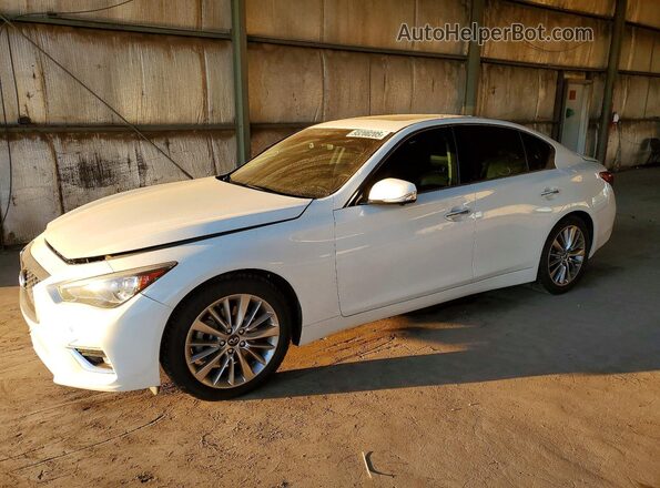 JN1EV7BP0MM705151 2021 INFINITI Q50 White Vista tres cuartos delantera izquierda