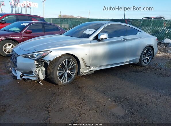 JN1EV7ELXLM380595 2020 INFINITI Q60 Серебряный Передняя левая четверть