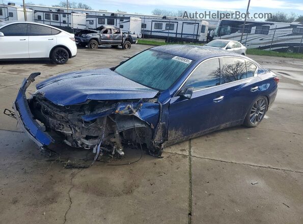 JN1FV7AP1KM760355 2019 INFINITI Q50 Blue Vista tres cuartos delantera izquierda