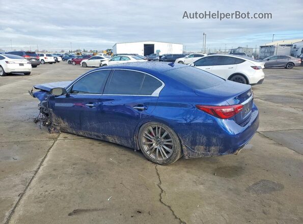 JN1FV7AP1KM760355 2019 INFINITI Q50 Blue Trasero izquierdo