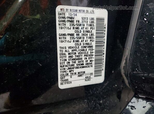 JN8AF0BE4SM463576 2025 NISSAN ARIYA Black Engine compartment view
