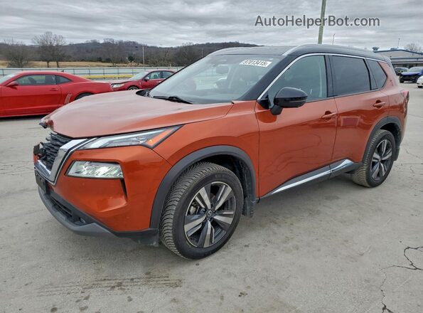 JN8AT3CB0MW237881 2021 NISSAN ROGUE Оранжевый Передняя левая четверть