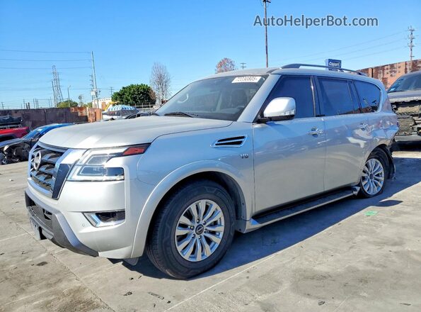 JN8AY2AD1N9677270 2022 NISSAN ARMADA Серебряный Передняя левая четверть
