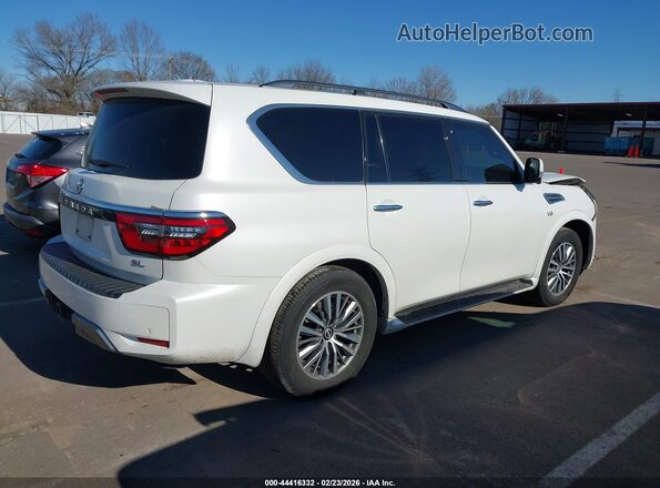 JN8AY2BC9M9145267 2021 NISSAN ARMADA Белый Задняя правая четверть