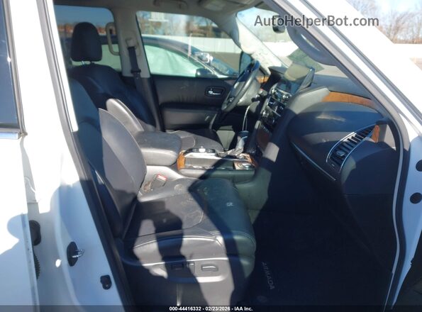 JN8AY2BC9M9145267 2021 NISSAN ARMADA Белый Вид салона спереди