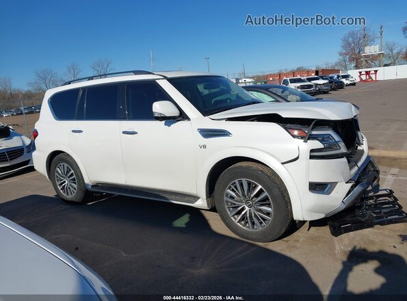 JN8AY2BC9M9145267 2021 NISSAN ARMADA Белый Вид задней части салона