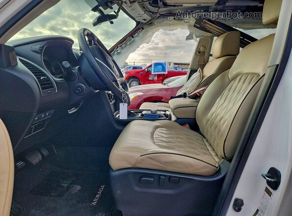 JN8AY2CC0M9145334 2021 NISSAN ARMADA Белый Вид панели приборов