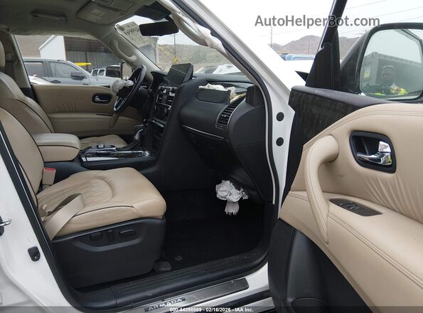 JN8AY2DB5N9814981 2022 NISSAN ARMADA Белый Вид салона спереди