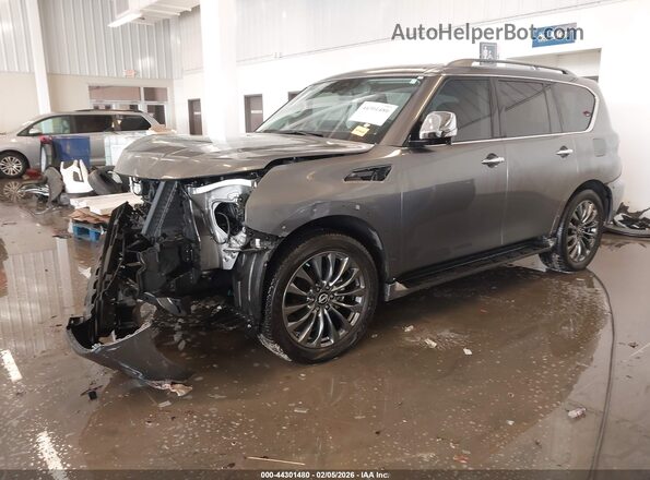 JN8AY2DB6P9835082 2023 NISSAN ARMADA Серый Передняя левая четверть