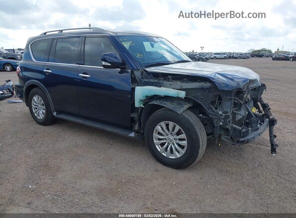 JN8AY2ND0KX010014 2019 NISSAN ARMADA Dark Blue Передняя правая четверть