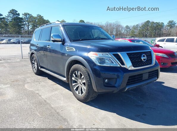JN8AY2ND7KX008485 2019 NISSAN ARMADA Синий Передняя правая четверть