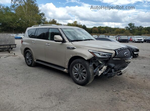 JN8AZ2AF6P9756743 2023 INFINITI QX80 Бежевый Передняя правая четверть