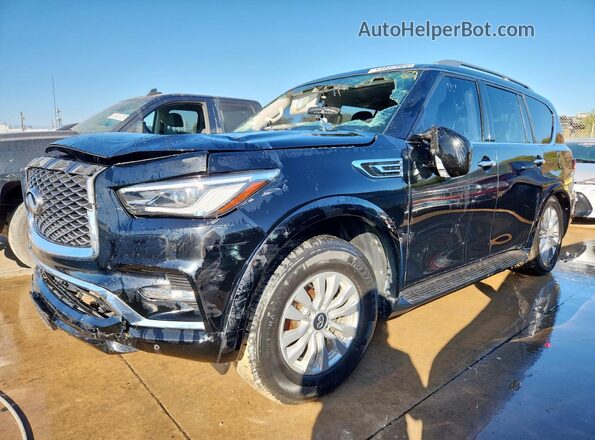 JN8AZ2AFXM9719982 2021 INFINITI QX80 Black Vista tres cuartos delantera izquierda