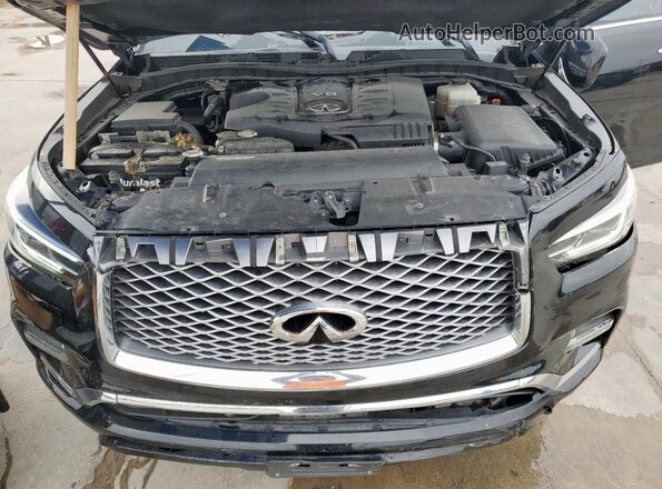 JN8AZ2AFXM9719982 2021 INFINITI QX80 Black Vista del compartimento del motor