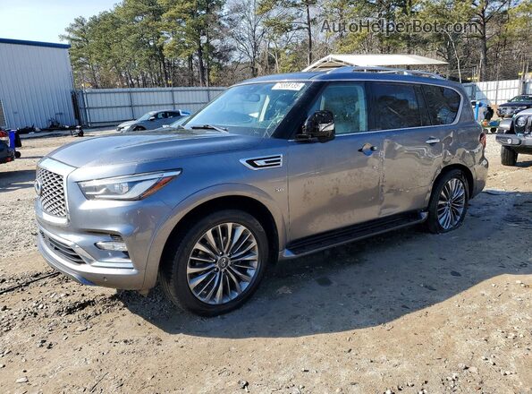 JN8AZ2NEXK9229976 2019 INFINITI QX80 Серый Передняя левая четверть